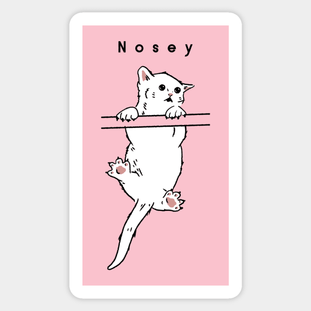 nosey Sticker by Horisondesignz